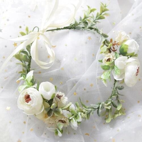 New Handcraft Maternity Floral Headband Crown Hair Wreath for Pregnant Woman Maternity Photo Shoot Photography Accessories