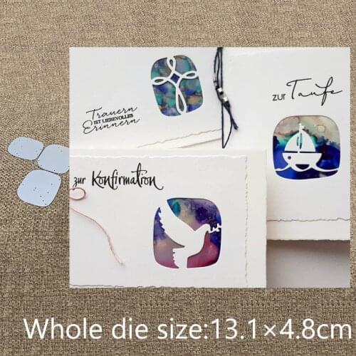 New Design Craft Metal Cutting Die cut 3pcs Cross sailing pigeon decoration scrapbook Album Paper Card Craft Embossing die cuts