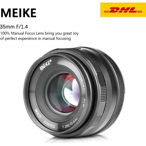 Meike 35mm f1.4 Manual Focus APS-C Lens for Sony E-Mount A7R/A7S A7/Fuji X-T2 X-T3/Canon EOS-M M6/M4 Camera