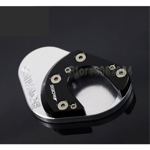 For KTM 990 SMT 990SMT 2009-2013 2012 2011 2010 Motorcycle Side Kickstand Stand Extension Support Plate pad With Logo cnc