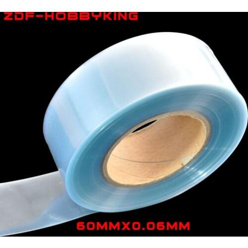 Hot sale RC LiPO NiMH NiCd Battery Shrinking Case Shealth Housing with 60mm Transparent Clear PVC Heat Shrink Tube