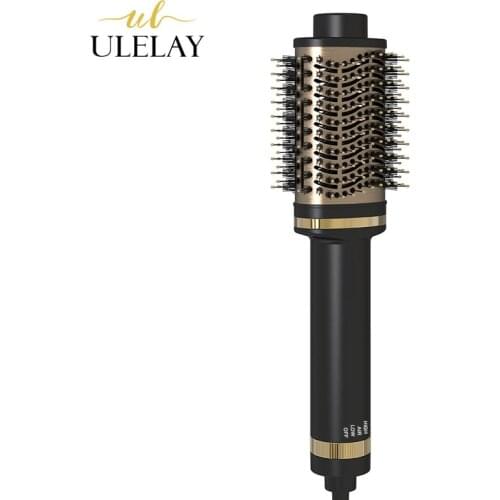 ULELAY 3 IN 1 Hot Air Brush Hair Straightener & Hair Curler & Hair Dryer Massage Comb