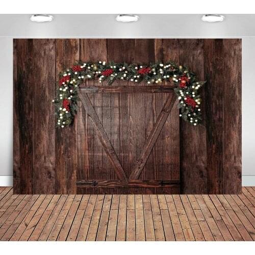 Christmas Backdrop Vinyl Photography Background Christmas Tree Gifts Toy Wood House Children Backdrops for Photo Studio