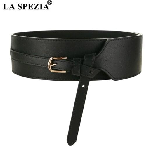 Black Wide Women Belt Cummerbunds for Women Pu Leather Wide Belts for Dresses Fashion Ladies Accessories Belts Cinto