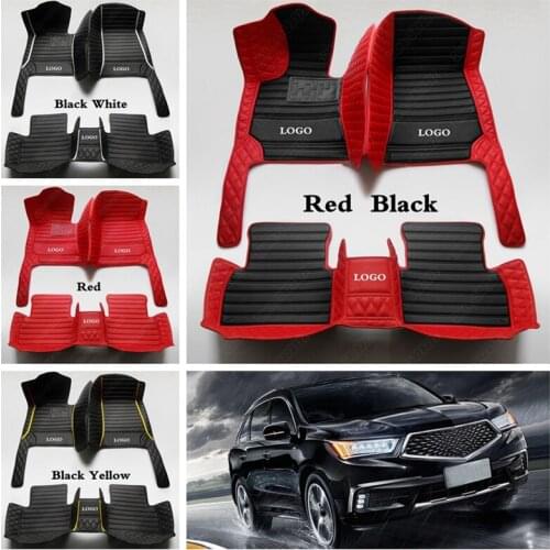 Waterproof Car Floor Mats for Acura MDX RDX ZDX NSX TL RL ILX TLX TSX Custom Leather Anti-Slip Auto Carpet Car Liner Foot Pads