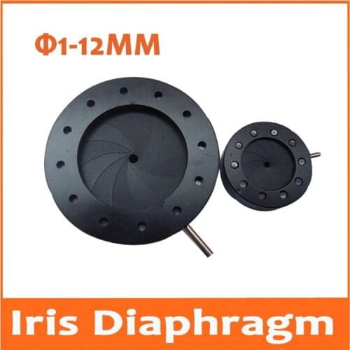 20pcs 1-12mm Amplifying Diameter Metal Zoom Optical Iris Diaphragm Aperture Condenser for Digital Camera Microscope Adapter