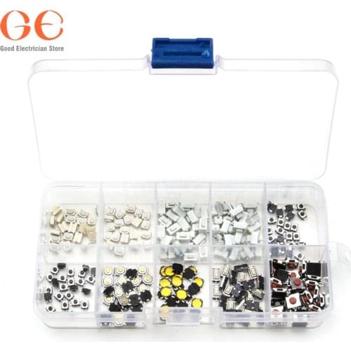 200PCS 10 Models Car Remote Control Tablet Micro Switch Key Touch Tactile Push Button 4*4 3*6 3*4 6*6