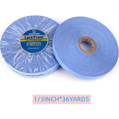 0.8cm*36yards Blue Lace Front Tape Double-sided Adhesive Tape for Hair Extension/Lace Wig/Toupee