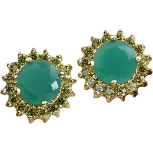 Женские золотые серьги AiMolies China At AliExpress