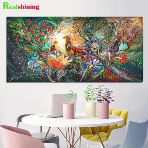 Diamond Painting Large Size Abstract Peacock Flower Cross Stitch Handicraft Diamond Embroidery Sale Picture Of Rhinestones N2136