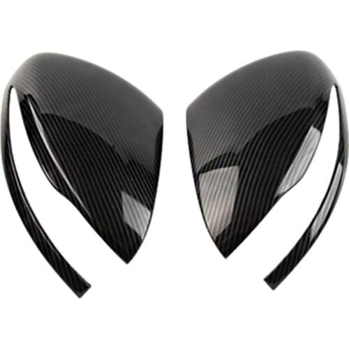 Car ABS Carbon Fiber Rearview Mirror Cover Back View Cap for Mercedes Benz GLE 2020