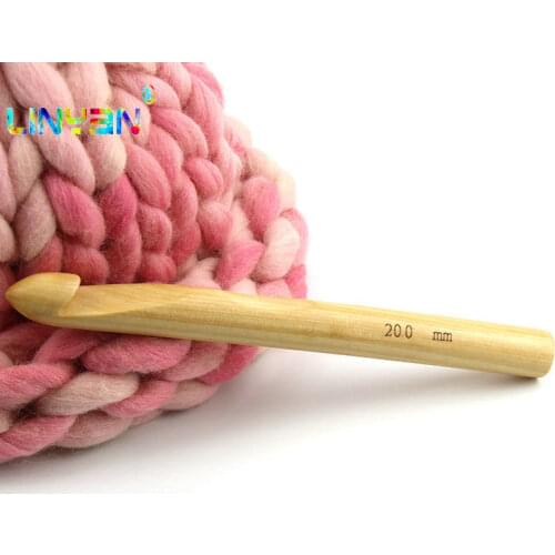 20 mm bamboo pins Crochet Hooks Knitting Needles diy Carbonized Sewing wood Tools Weave Craft Crocheting bodkin t52