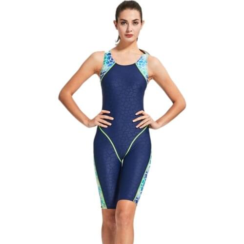 BaNFeI Vintage Professional Swimwear women One piece Swimsuit qiuck-dry slim Swimming Suit for Girls Trunks to knee Chest Padded