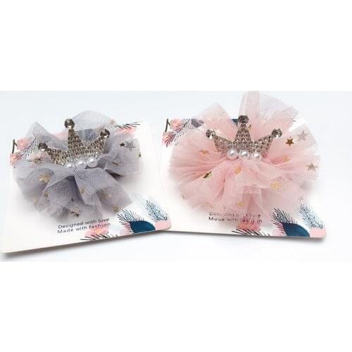 Boutique ins 10pcs Fashion Luxury Rhinestone Tiaras Hairpins Solid Pearl Glitter Crown Lace Hair Clips Princess Hair Accessories