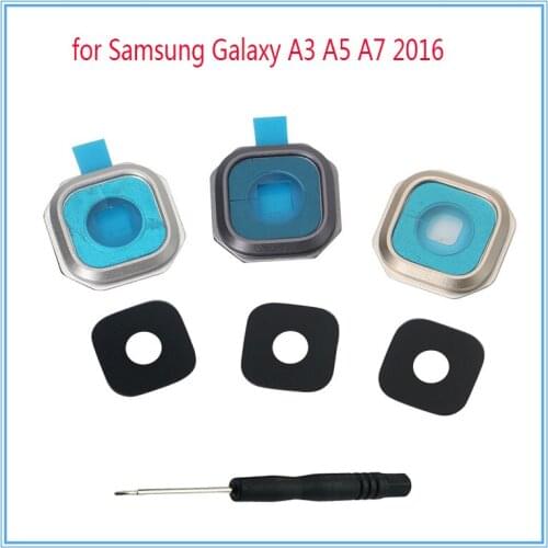 For Samsung Galaxy A3 A5 A7 A9 2016 A310 A310F A510 A510F A710 A710F A9000 Phone Housing Cases Back Camera Glass Lens With Tool