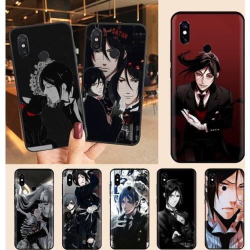 Black Butler japanese Anime manga Phone Case For Xiaomi Redmi note 7 8 9 t max3 s 10 pro lite Luxury brand shell funda coque