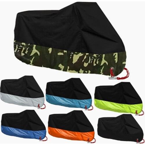 190T Silver Plated Polyester Motor Bike Motorcycle Cover Dust Universal Waterproof Rain Protector Cover Coat for Bicycle Scooter