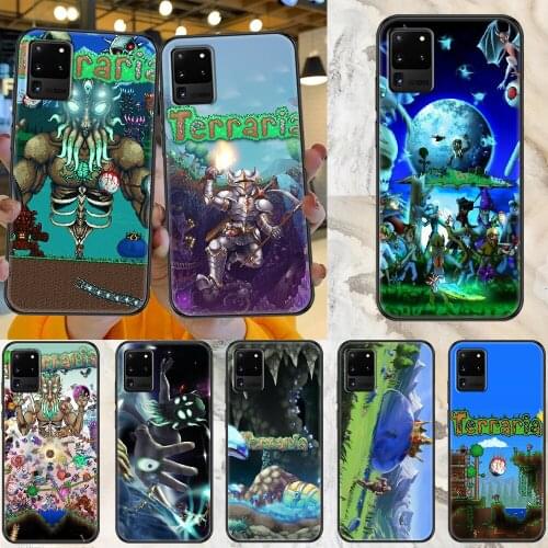 Game Terraria Phone case For Samsung Galaxy Note 4 8 9 10 20 S8 S9 S10 S10E S20 Plus UITRA Ultra black tpu shell art hoesjes