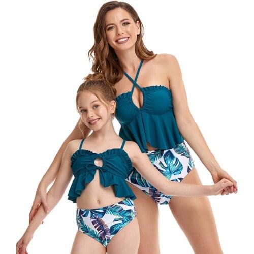 Halter Cover Belly Kid Swimwear Womens Swimsuit Bikinis 2021 Mujer