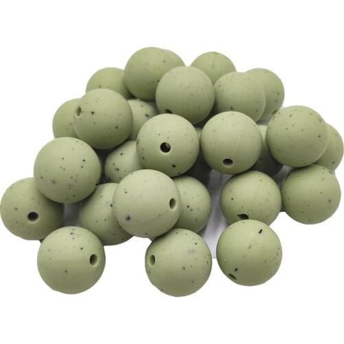 Food Grade Silicone Round Pearl Bead 12/15mm Baby Silicone Teether Necklace Toy DIY Pacifier Chain Care Baby Teething Product