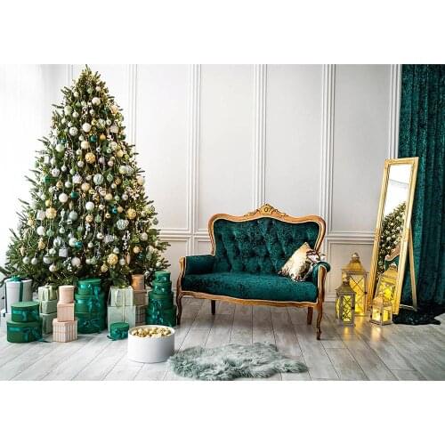 Photo Backdrops Living Room Christmas Tree Gifts Custom Background for Baby Children Family Party Photoshoot Photography Props