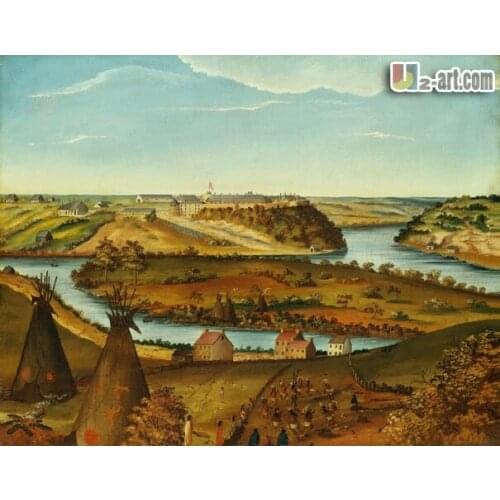 Canvas Prints (Fort Snelling Painting) Modern art decorative oil painting reproduction HD print on canvas for sale Classical-054