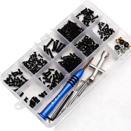 RCTOYFUN 1 Set Metal Screw Box & Phillips Screwdriver & Wrench Upgrade Tool Remodel Accessories For Wltoys 1/14 144001 RC Car