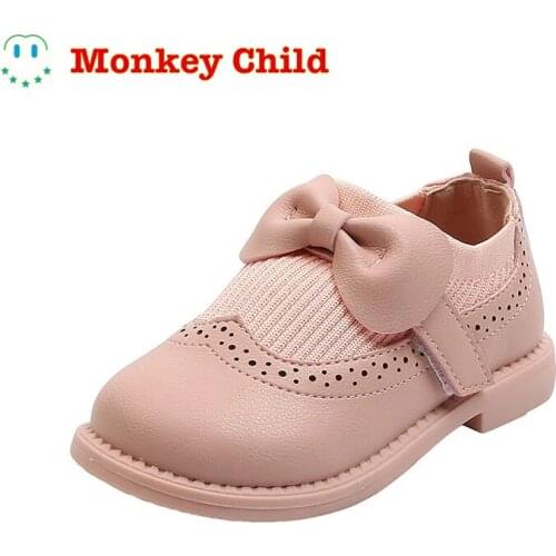 Baby Girl Leather Shoes Soft Bottom Classic Toddler Shoes Bow Girl Princess Shoes 2021 New Style Childrens Small Shoes