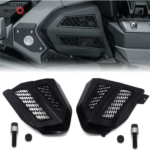 For Honda Gold Wing GL1800 gl 1800 F6B Motorcycle Radiator Panel Cover Side Grille Guard Protector Cover Cap Chrome or black