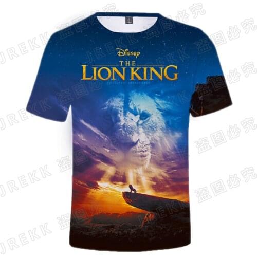 Summer The Lion King Movie 3D Printed T Shirt Boy Girl Kids Cool Tee Fashion Streetwear Men Women Children Short Sleeve T-shirt
