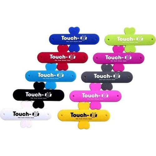 Mini Touch U One Touch Silicone Stand Finger Rings Universal Portable Phone Holder For iPhone 6 5s 7 Samsung Tablet PC 500pcs