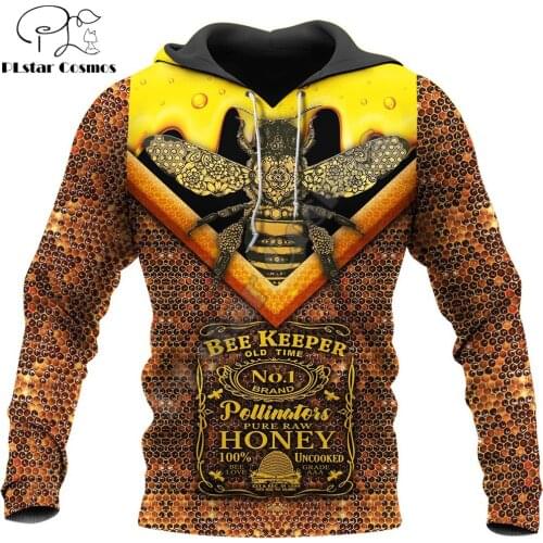 Old Time Bee Keeper 3D Printed Men Hoodie Pure Raw Honey Harajuku Fashion Hooded Sweatshirt Unisex Casual jacket pullover MF-22