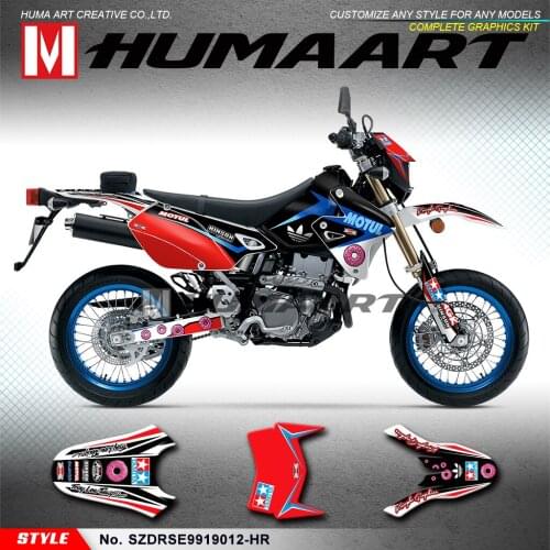 HUMAART Custom Decals Off-road Motorcycle Sticker Kit for DRZ400SM DRZ 400 Enduro 1999 to 2019 KLX 400R 2002 to 2004