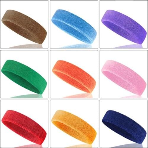 Multicolor t Sweatband Headband Yoga Headband Sports Gym Stretch Head Band Mens Women Sweatproof Breathable Hair Band Swea