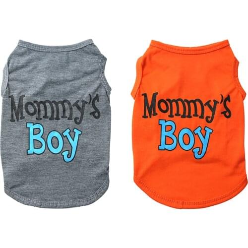 Mommys Boy Printing Dog Shirt for Chihuahua Cat Dog T-Shirt Pug Apparel Costumes Puppy Pet Vest летняя одежда для собак