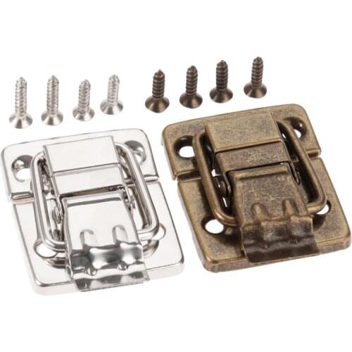 Vintage Lock Antique Jewelry Chest Box Gift Box Suitcase Case Buckles Toggle Hasp Latch Catch Clasp Furniture Hardware 30*36mm