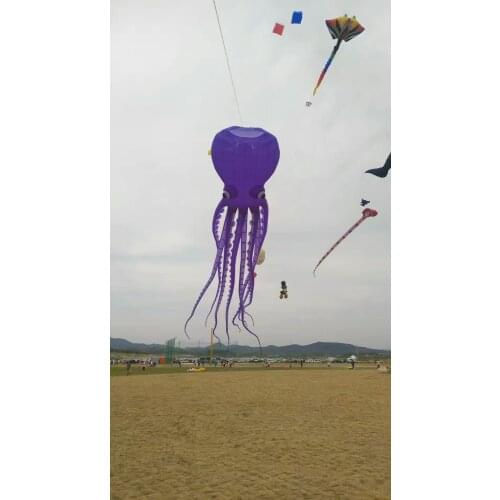 Kiting soft flying shark long big windsocks aquilone lungo octopus kites for sale outdoor fun beach aquilone games trolls toys