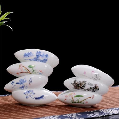NEWYEARNEW 1piece Tea Holder Spoon Ceramic Spare Accessories Business High-Quality Porcelain Gift Tableware