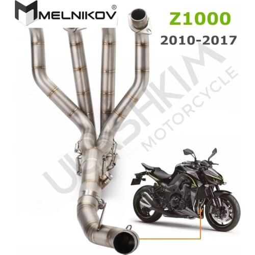 Z1000 modified Slip-on Single side Exhaust header middle Pipe with Muffler for Kawasaki Z1000 2010-2017 and add length