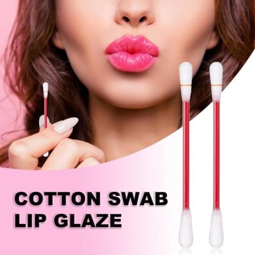 20 Pieces/Set Liquid Lipstick Waterproof Cigarettes Cotton Swab Lip Glaze Long-Lasting Non-Stick Cup Makeup Tools for Outdoor