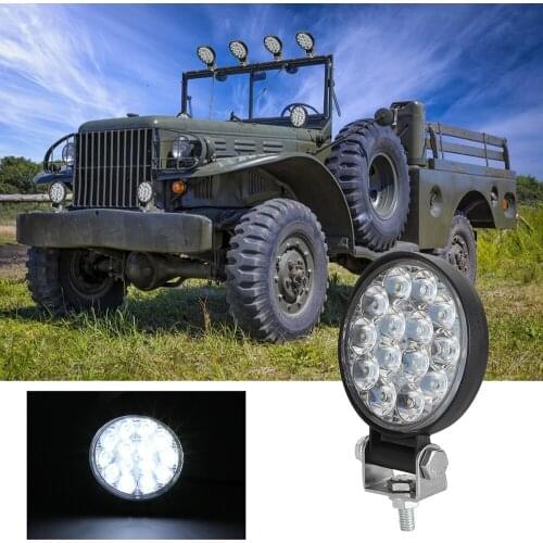 1PC 140W 6000K 14000LM Circular Waterproof LED Work Light Spotlight Headlight Bulbs for Off-Road Suv Boat 4X4 Jeep Truck Cars