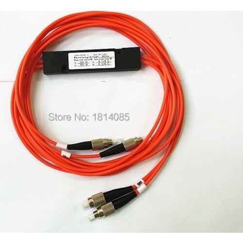 10 Pieces/Lot850nm 62.5/125 MM 50/50 Coupling Ratio FC/UPC 2x2 FBT Coupler 2*2 FBT Multimode Fiber Optic Splitter