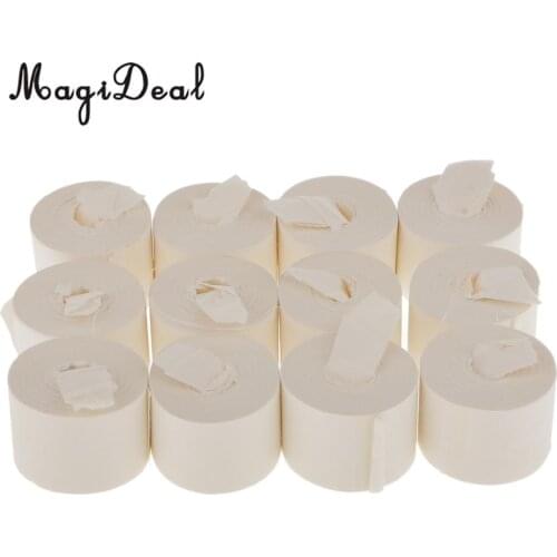 12Pcs 19 Meters White Magic Tricks Mouth Coils Paper Streamers From Mouth for Magician Stage Magic Show Children Party Toys