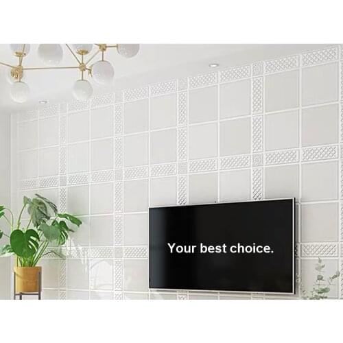 3d self-adhesive wall stickers moisture-proof rough cement wall wallpaper anti-collision soft bag background wall sticker