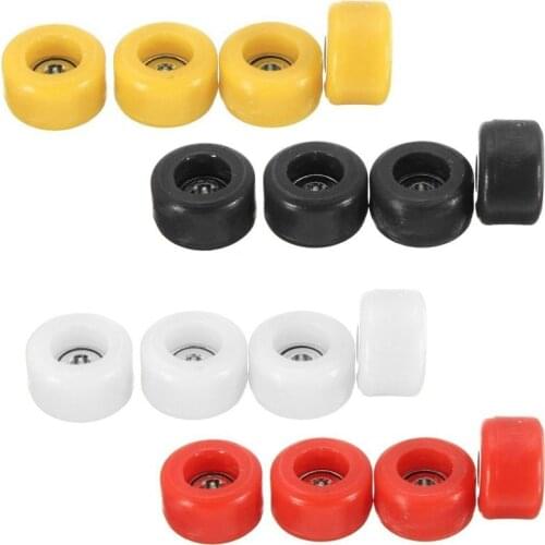 4 Pcs/Set Professional PU+Metal CNC Bearing Wheels for Wooden Fingerboard