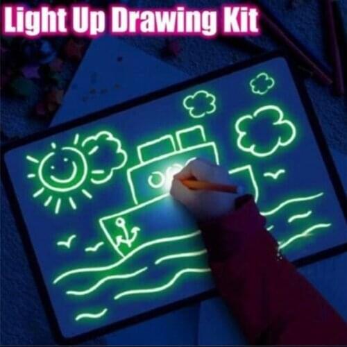 Draw With Light Fun Writing Pad Developing Educational Toy Drawing Painting Board For Kids Draw With Light Writing Pad Qjy99