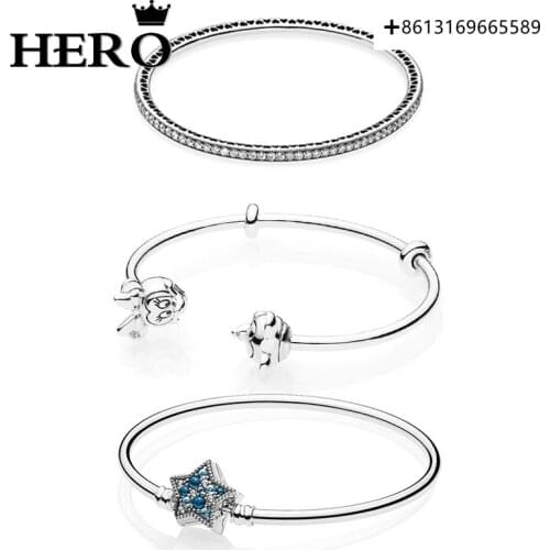 Hero100% 925 Pure Silver Original Copy High Quality 1:1 Bracelet Logo Free Wholesale Manufacturers