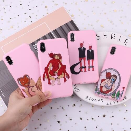 Pink Lover Art Soft Silicone Candy Case Fundas Cover For iPhone 1112 Pro 6 8 8Plus X XS Max 7 7Plus XR