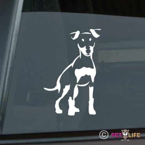 Miniature Pinscher cute dog Sticker Die Cut Vinyl Min Pin window decal sticker for car window 13.75x9.1cm