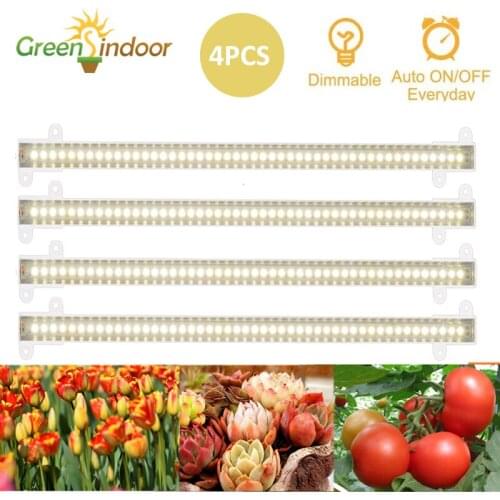 Indoor Plant Lights Full Spectrum Plant Growth Led With Timer Control Sunlike Phytolamp 4pcs Hydroponics Light Strips For Flower